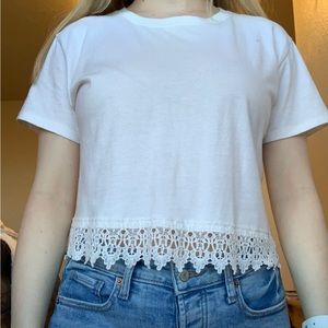 White crop top